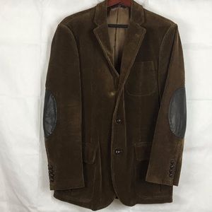Polo by Ralph Lauren, Brown Corduroy, Leather Patch Elbows, Size 38 R, Jacket